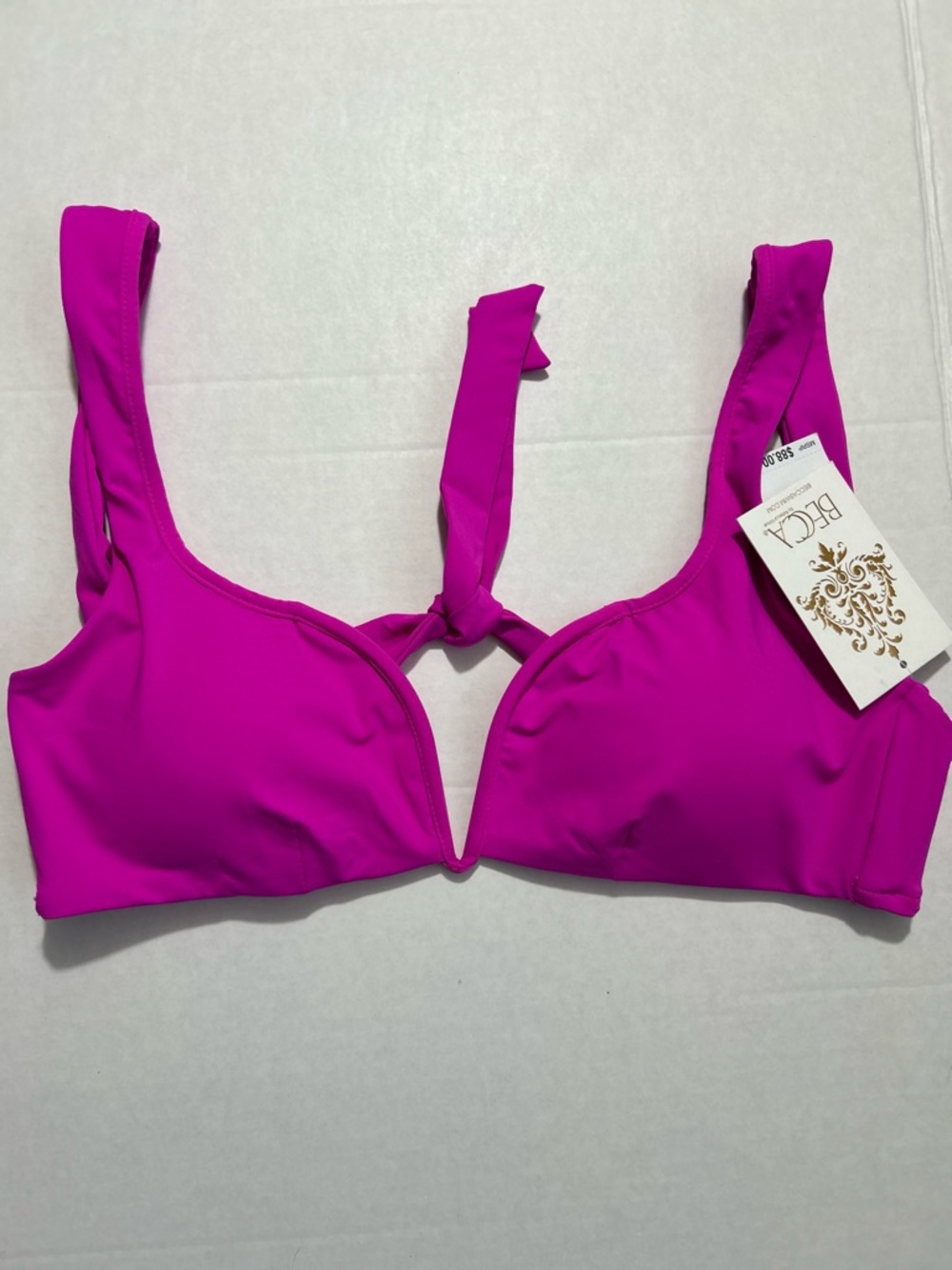 BECCA Hot Pink Bikini Top Size M